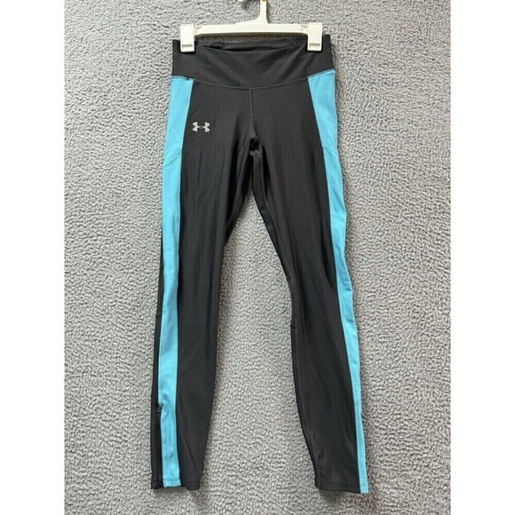 Under Armour Tights Womens M Gray Blue Heatgear Compression Stretch - Picture 9 of 15